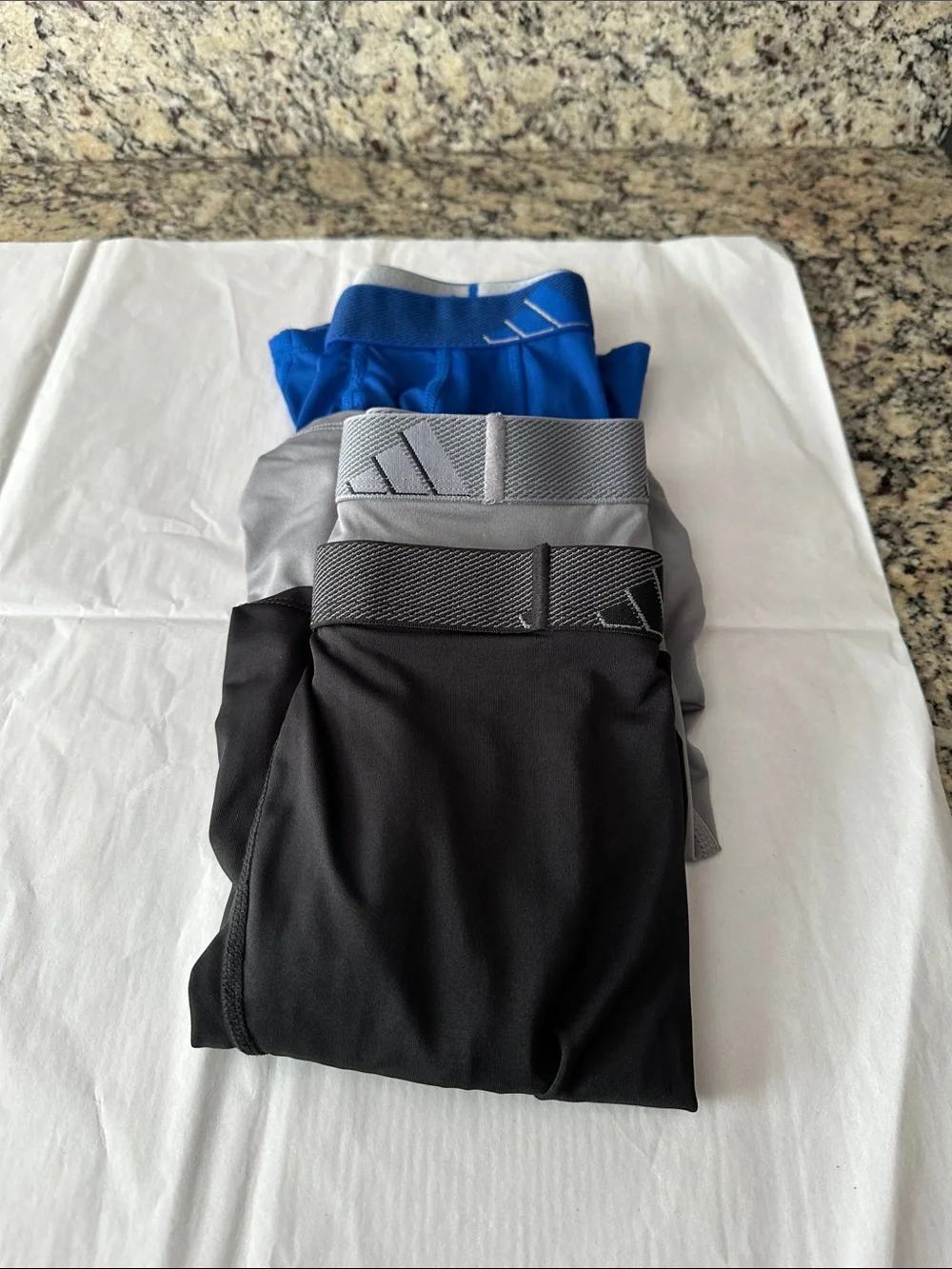 adidas Men’s Boxer Briefs Pack in Gray, Blue, Black